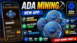 تفاصيل تطبيق تعدين Ada الجديد || نظرة شاملة على تعدين Ada || تفاصيل السحب من تعدين Ada screenshot 4