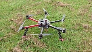 Hexacopter test flight