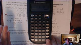 Solving systems with matrices and word problems