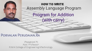 How to write an Assembly Language Program to Add two Hexadecimal Numbers (with carry)-8086-Vdo-10