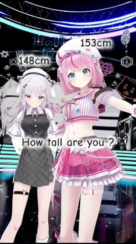 【148cm/153cm】智念せいらちゃんとHow tall are you?【るるららりりぃ/そらびん/いちプロ】 #shorts #vtuber