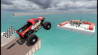 Monster Jam Freestyle LIVE – Insane Big Air Jumps & Extreme Truck Action | BeamNG.drive