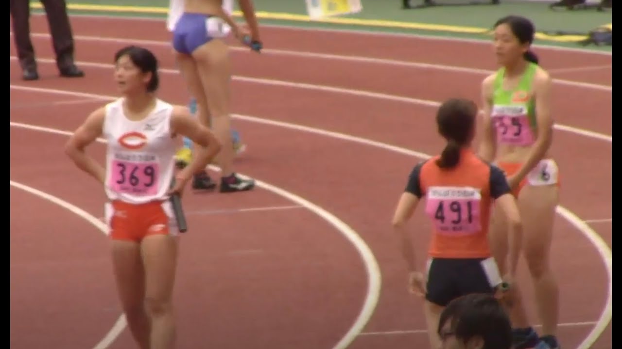 中大 埼大 17関東インカレ陸上 女子 4 100mリレー予選2組 Youtube