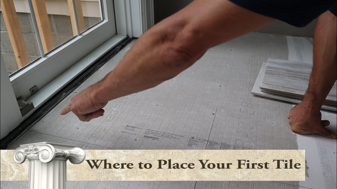 Tile Floor Installation (Episode 4 How to Position First Tiles)