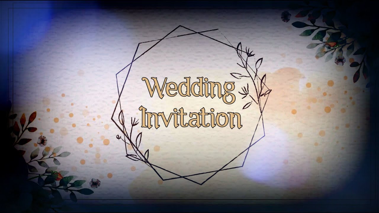 Old Flower Wedding Invitation video | Old Theme Invitation video | Floral Invitation Video