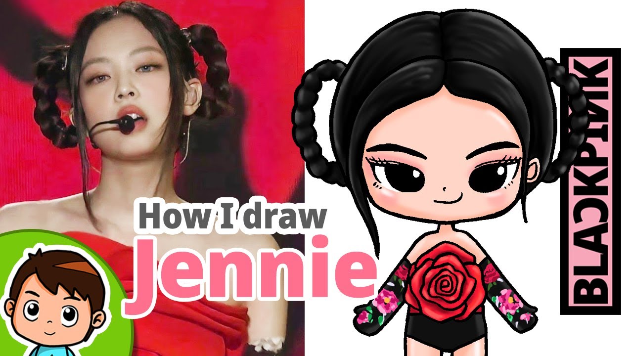 How to draw Jennie SOLO in THE SHOW Blackpink YouTube