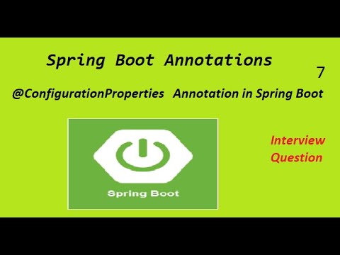 @ConfigurationProperties Annotation in