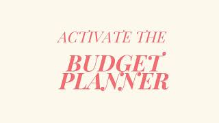 Budget Planner - Simple to use one tab budget planner