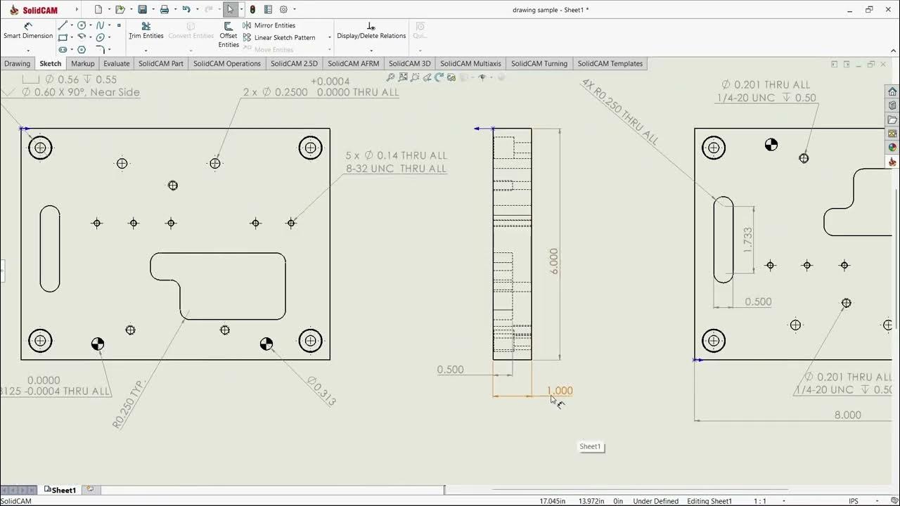 HOW TO DIMENSION AND TOLERANCES A PRINT FOR ENG./MACHINIST. YouTube