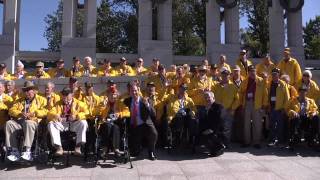 Tom with NM World War II Vets at Their Memorial