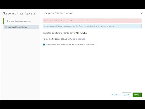 How to workaround vCenter Update Planner Update installation failed during VCSA 7.0 update