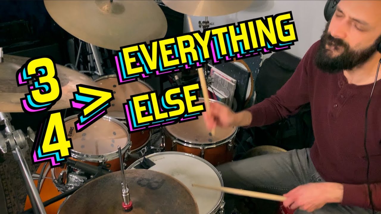 3/4 — лучший размер такта [Урок игры на барабанах]