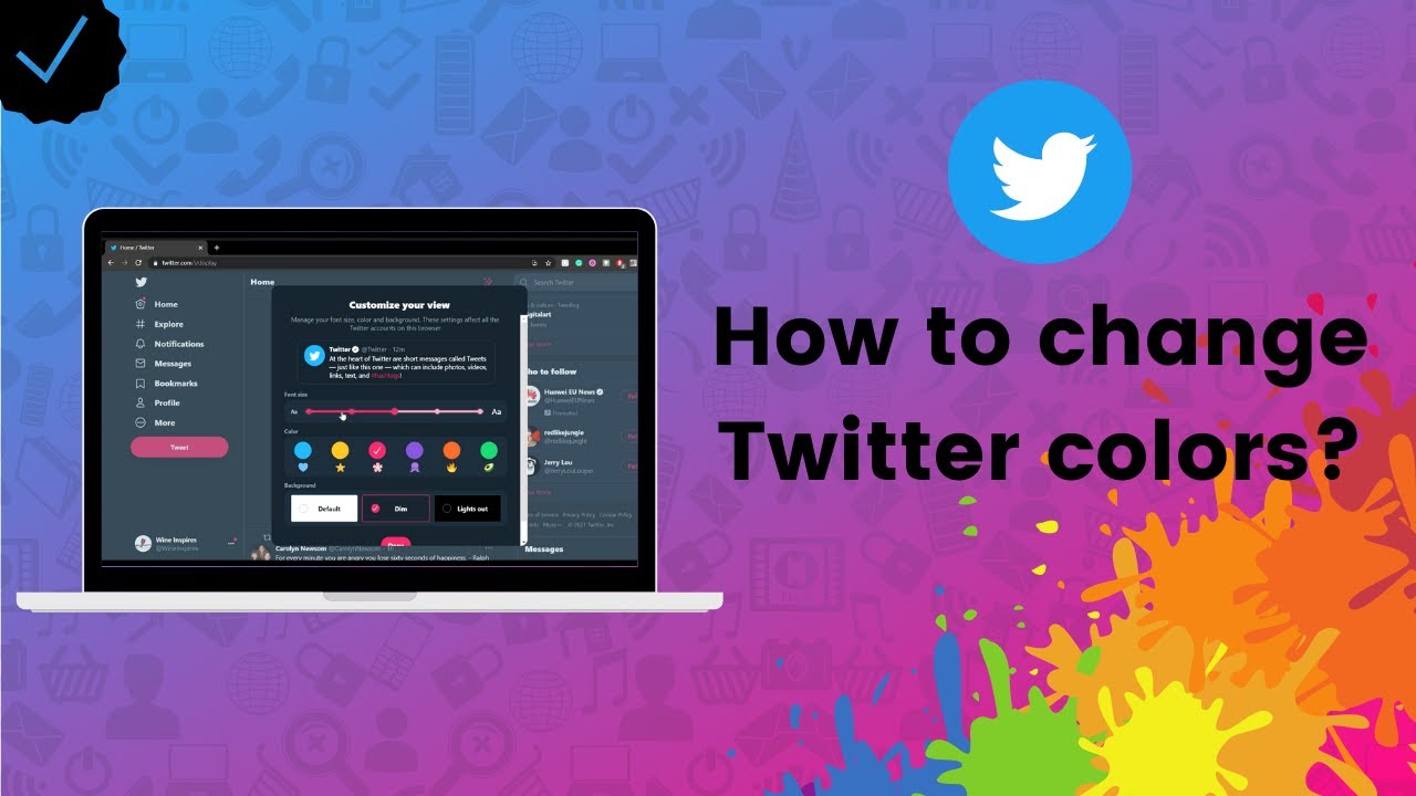 How to switch to dark mode on Twitter and change the colors? - Twitter Tips