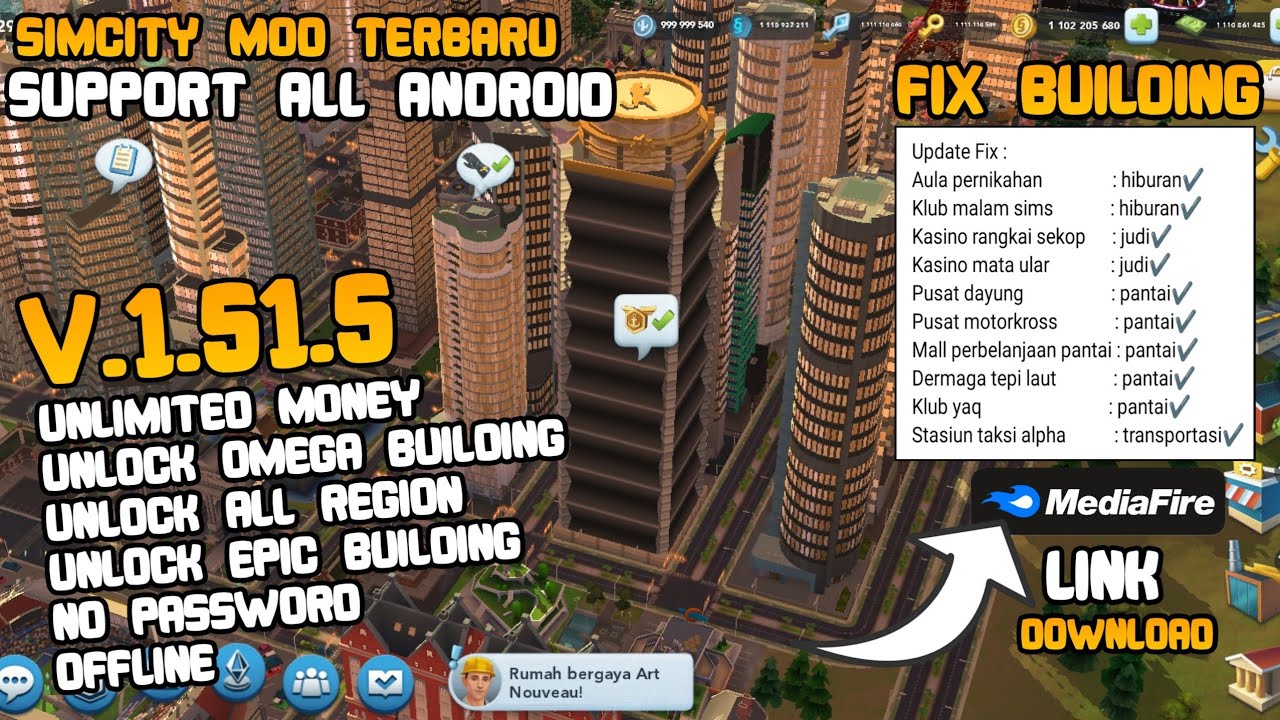 100Work!! Download Simcity Buildit Mod Apk Terbaru v1.51.5 Kentang
