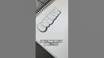 Everly in bubble letters!😍 #names #satisfyling #fyp #foryoupage #foryoupage #workwithartists #art