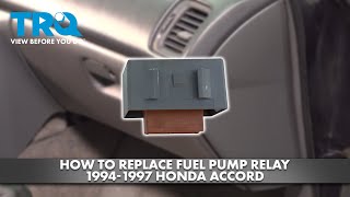 How to Replace Fuel Pump Relay 1994-1997 Honda Accord