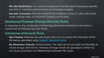 How to Enforce Image Size Constraints in Firebase Storage Security Rules
