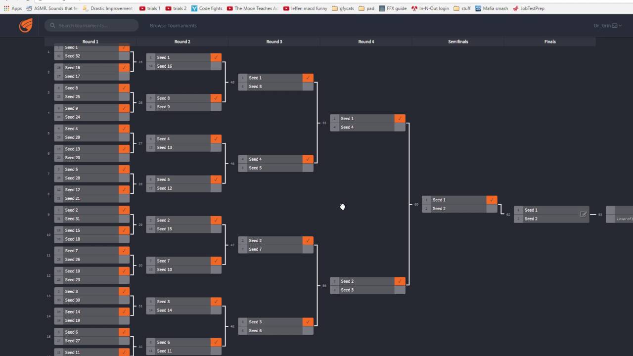 Double Elimination Chart