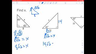 8-3a 45-45-90 Triangles
