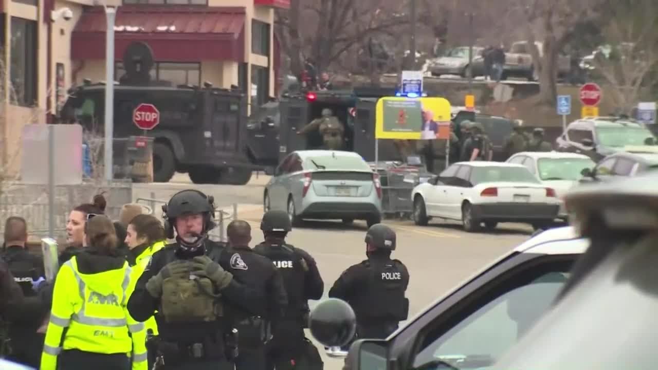 Local law enforcement showing support for Boulder community