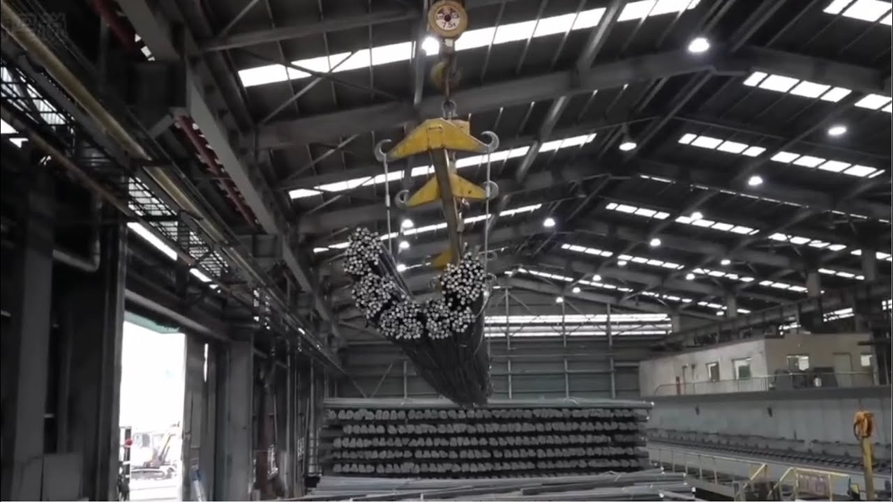 Rebar production line with three-roll mill