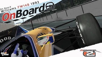 rFactor2 Williams FW14B 1992 Real Onboard Cam at Magny Cours
