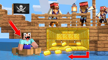 NOOB robbed the PIRATES! in Minecraft Animation Noob vs Pro vs Hacker