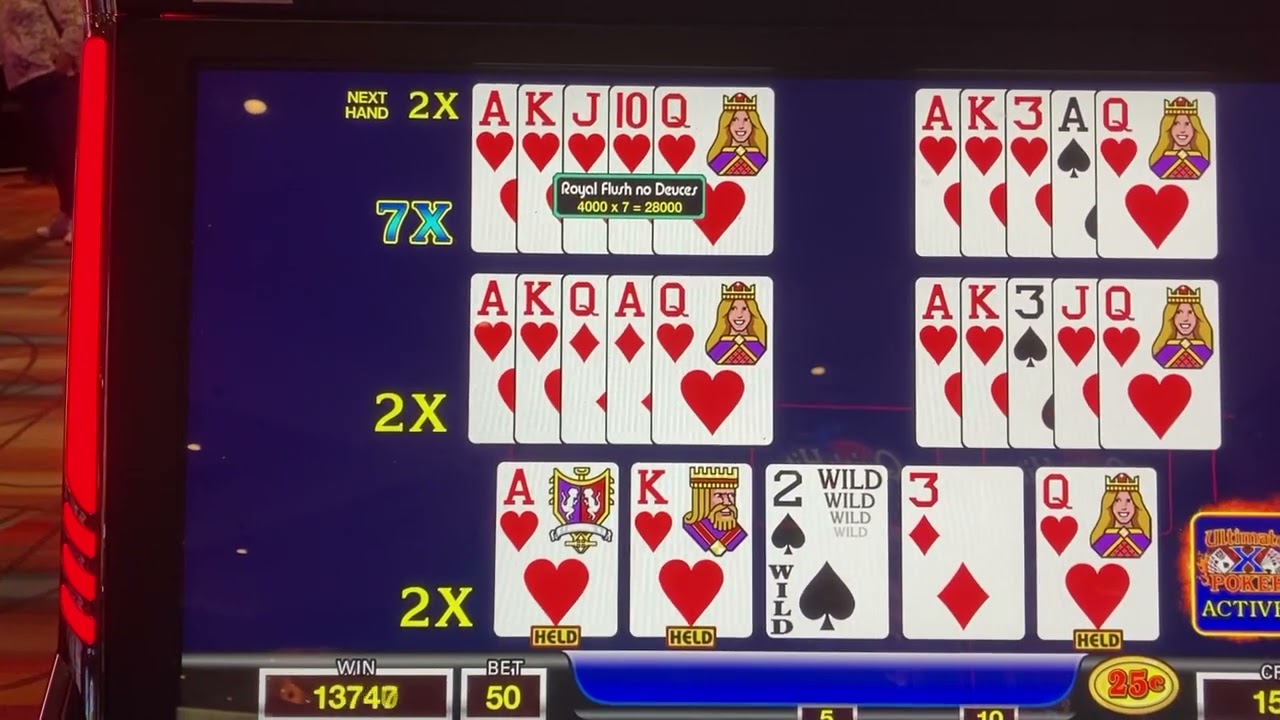 Ultimate X Video Poker Jackpot Royal Flush with Multiplier!! YouTube
