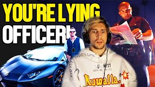 xQc Reacts to Lambo Owner Schools Lying Cop | Audit the Audit