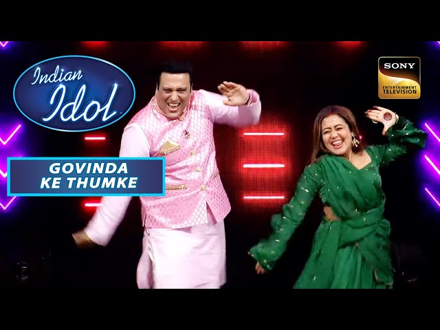 'Main Toh Raste Se Ja Raha Tha' पर Neha और Govinda ने लगाई आग | Indian Idol S13 | Govinda Ke Thumke class=