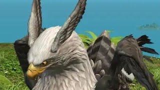 Island Sanctuary trying to catch rare animal Griffin in Final Fantasy XIV FF14
