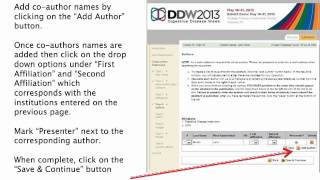 DDW 2013 abstract submission demo video