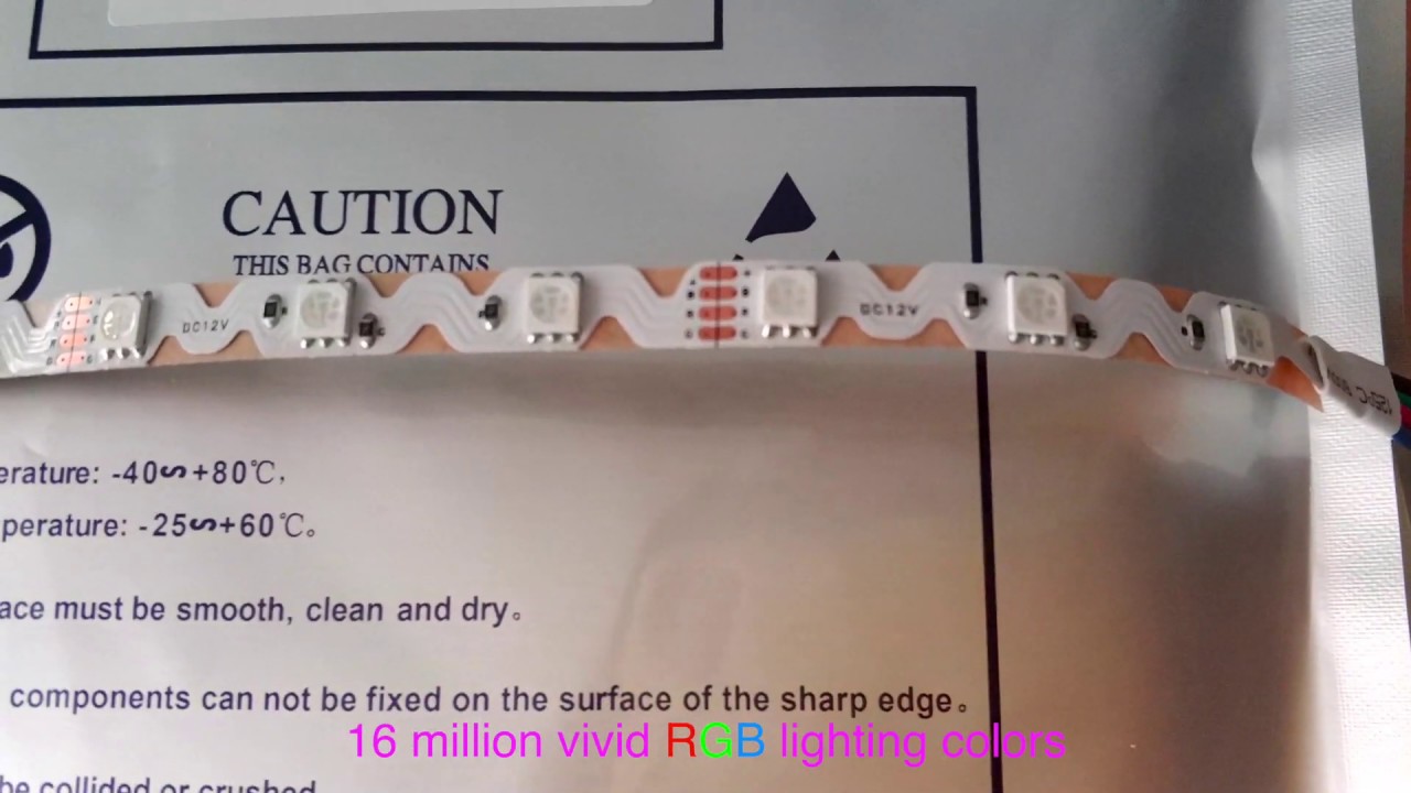 12V S shape flexible RGB 5050 LED strip - kutop.com - YouTube