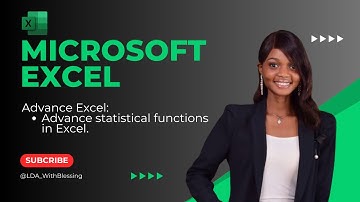 How to use some statistical functions in excel.