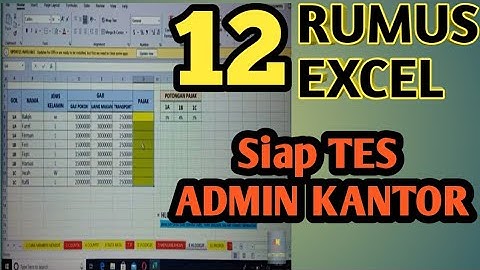 12 Rumus Excel untuk Tes Admin Kantor