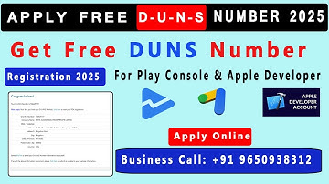 Apply Duns Number Online |How to Get Free D-U-N-S Number & Registration Process | DUNS Number Status
