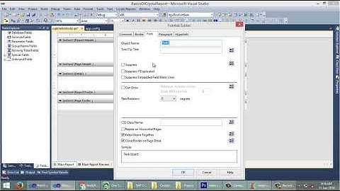 Crystal Report Tutorial for Beginners - Part 1