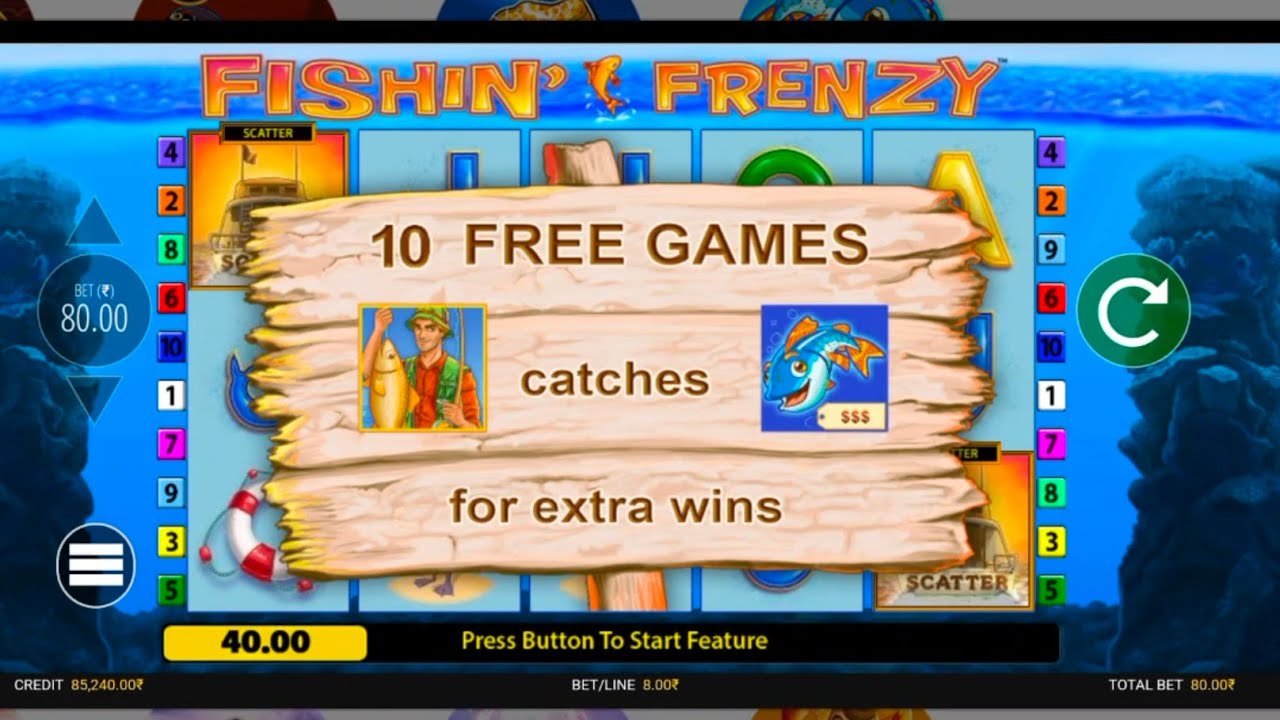 Fishing Frenzy Slot Nice Win - YouTube