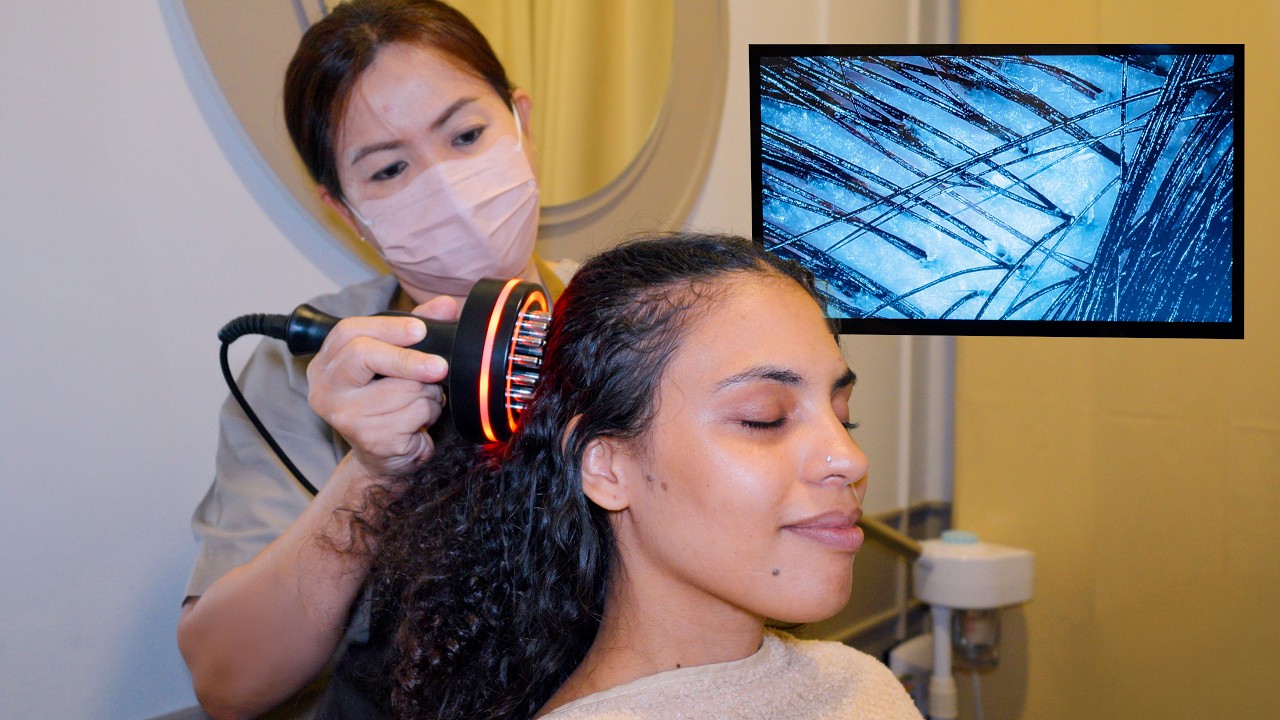 ASMR: Роскошная тайско-аюрведическая проверка кожи головы, массаж и лечение банановыми листьями