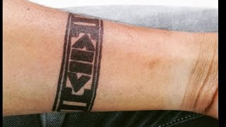 very Easy Arm band Tattoo.#Shorts