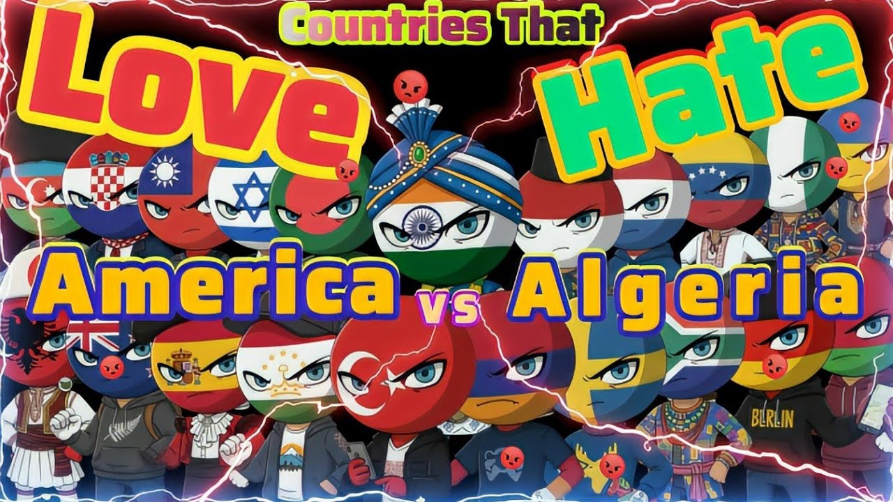 (NEW) Countries That LOVE / HATE Algeria 🇩🇿VS America 🇺🇲 