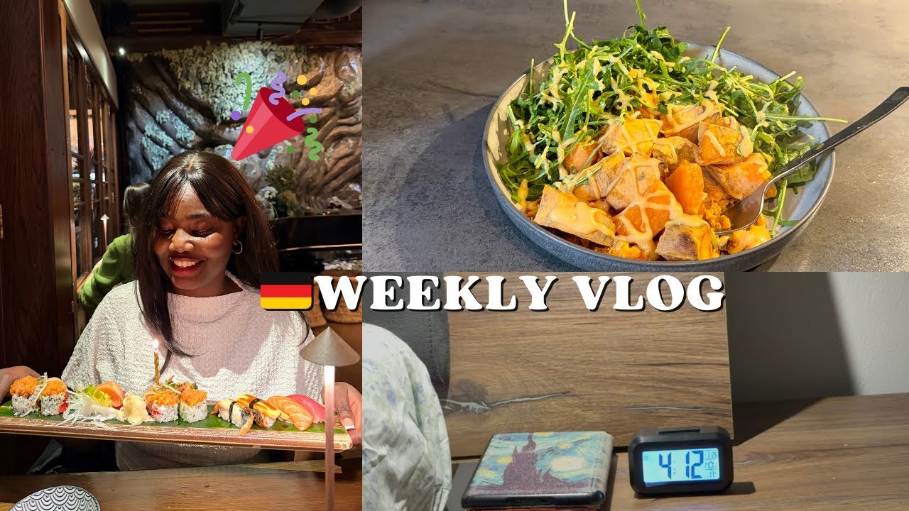 Living in Germany 🇩🇪 | Routines, Healthy Meals, morning walks, work-life, birthday Gifts and Dinner
