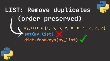 Stop Using Loops! Remove List Duplicates Like a Pro