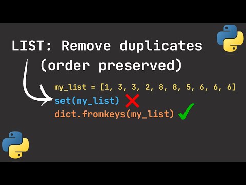 Stop Using Loops! Remove List Duplicates Like a Pro