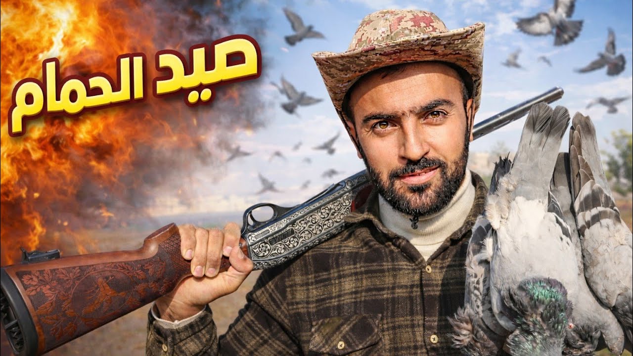 صيد الحمام الجبلي 🕊️🔥 أطيب وألذ طريقة لطهي الحمام 😋