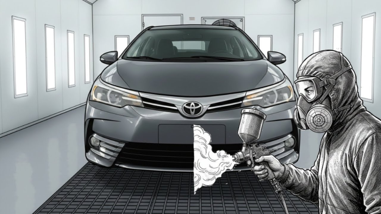 Repintura Toyota Corolla Cinza Galático