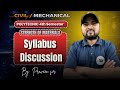 Strength of Materials | Polytecnic 4th Semester |Mechanical | Syllabus Discussion | TBB Polytechnic