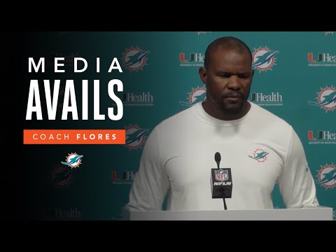 Coach Flores meets with the media following Sunday's game | Miami Dolphins