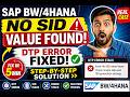 SAP BW HANA|Fixing Error-No SID Value Found|DTP Error Stack|Solution|#sap #saptraining#education#yt