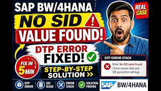 SAP BW HANA|Fixing Error-No SID Value Found|DTP Error Stack|Solution|#sap #saptraining#education#yt
